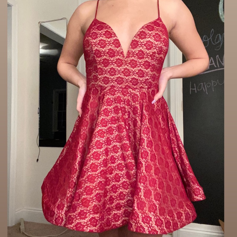 Papaya Lace Dress